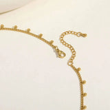 Prjewel Simple Beads Y-Shaped Tassel Necklace For Women Gold Color Frame Chain Necklaces Fashion Stainless Steel Jewelry New