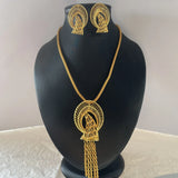 Nigerian Jewelery Set Wedding Jewelry For Women Dubai 24K Gold Color Jewlery African Designer Earrings Bridal Necklace