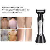 Back Trimmer for Men Extreme Reach Removable Handle Power Burst Wet Dry Use Men Back Groomer Back Hair Trimmer for Men