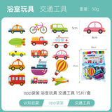 Baby Bath Toys for Toddlers Floating Foam Animals Cars Waterproof Bathtub Toys Early Learning Educational Gift for Kids Play Set