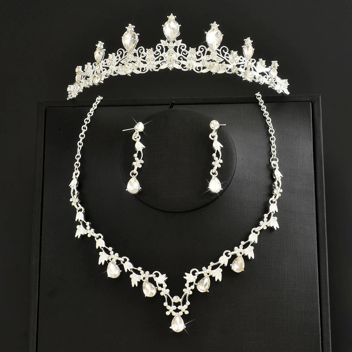 Women's Bridal Jewelry Sets, Bridal Wedding Crowns, Tiaras & Crowns, Bridal Crystal Rhinestone Necklaces, Tiaras, Wedding Hair A